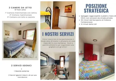 Letto o letti in una camera di Villa Lunè