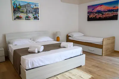 Letto o letti in una camera di Casa di Anita