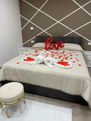 Letto o letti in una camera di Fz house