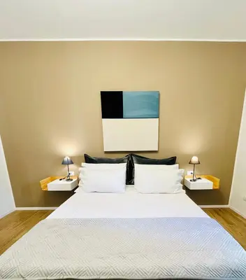 Letto o letti in una camera di Domus Lucia