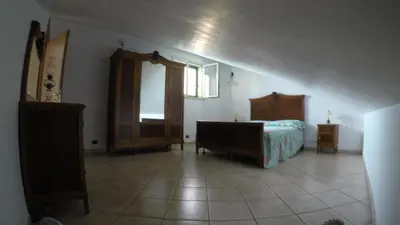Letto o letti in una camera di Mansarda sul mare
