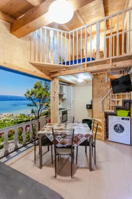 Cucina o angolo cottura di Mini casa a 30 mt dalla spiaggia