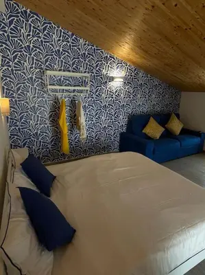 Letto o letti in una camera di Casa del Sole Marzamemi Borgo 84