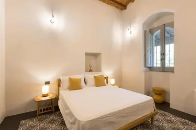 Letto o letti in una camera di Villa La Rocca