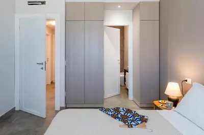 Letto o letti in una camera di Villa Paolina