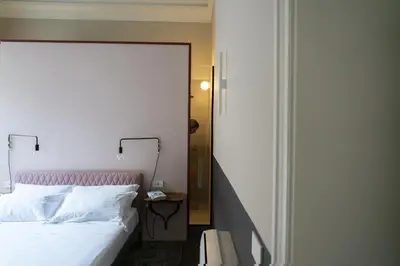 Letto o letti in una camera di B&B Cinquequinte