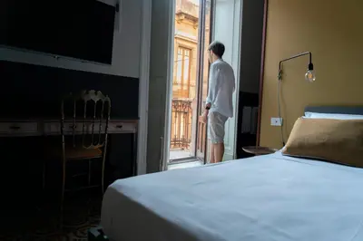 Letto o letti in una camera di B&B Cinquequinte