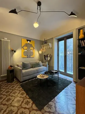 Area soggiorno di Design apartment with amazing view over Catania