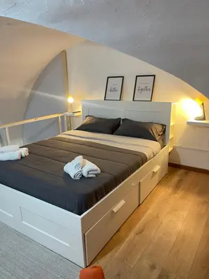 Letto o letti in una camera di Bonhouse