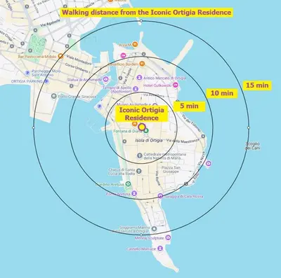 Planimetria di Iconic Ortigia Residence - CarAccess PrimeLocation DiningGuide