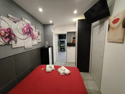 Letto o letti in una camera di Ginevra house