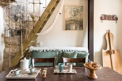 Letto o letti in una camera di Casa Petra con vista