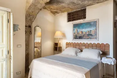 Letto o letti in una camera di Casa Petra con vista