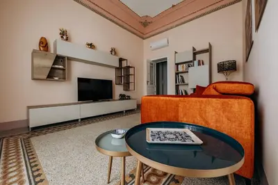 TV o dispositivi per l'intrattenimento presso Adalgisa Elegant Apartment