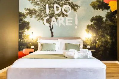 Letto o letti in una camera di xenia apartments & suite