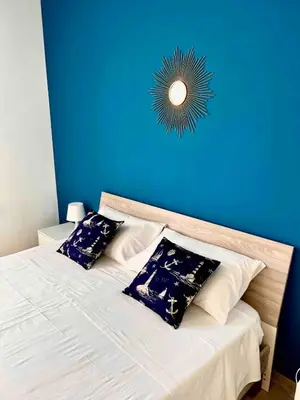 Letto o letti in una camera di Villa Dolena Marzamemi, Sicilia