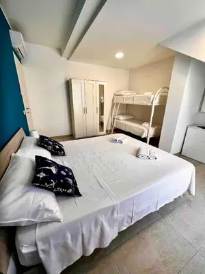 Letto o letti in una camera di Villa Dolena Marzamemi, Sicilia