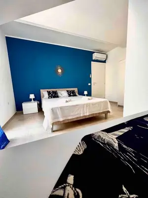 Letto o letti in una camera di Villa Dolena Marzamemi, Sicilia