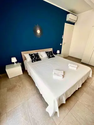 Letto o letti in una camera di Villa Dolena Marzamemi, Sicilia