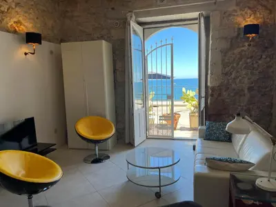 Area soggiorno di Casa Calarossa Ortigia