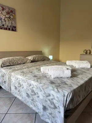 Letto o letti in una camera di La casa di Egizia