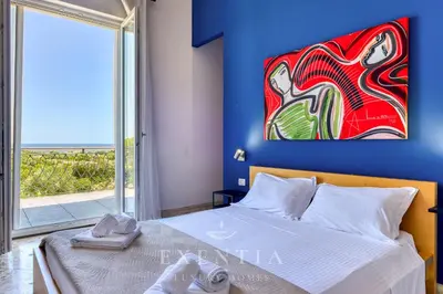 Letto o letti in una camera di Exentia Stays - Luxury Villa With Pool in Sicily, Siracusa