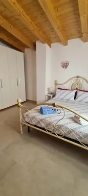 Letto o letti in una camera di Villa con piscina