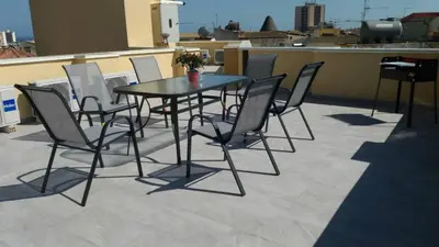 Balcone o terrazza di Two-story house in the city -climatized - wifi