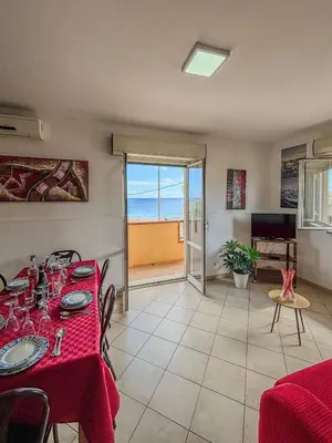Area soggiorno di first floor lido house with terrace for exclusive use