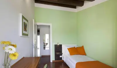 Letto o letti in una camera di Casa Hybla
