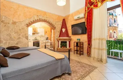 Letto o letti in una camera di Evy house