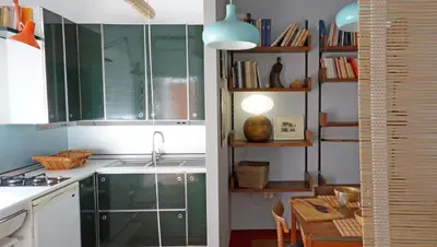 Cucina o angolo cottura di STUDIO APARTMENT in the archeosites GARAGE and BIKES