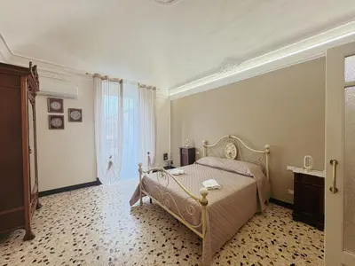 Letto o letti in una camera di Casa di Perry