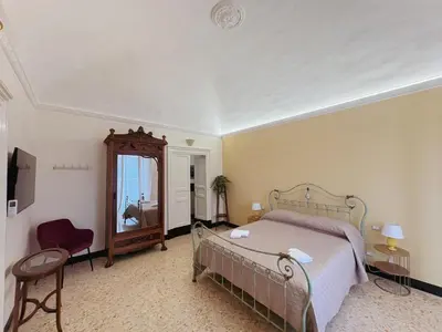Letto o letti in una camera di Casa di Perry
