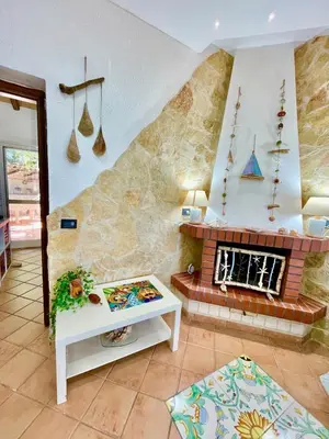 Area soggiorno di Arcile House - con discesa al mare