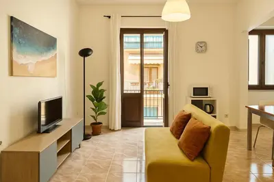 TV o dispositivi per l'intrattenimento presso Appartamento in Siracusa Centro- Dimora Eucleide