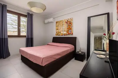Letto o letti in una camera di Villa Solea - Family Friendly Beach Villa Near the Sea