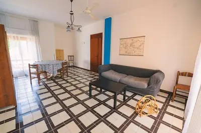 Area soggiorno di La finestra sul mare di villa Fiorella