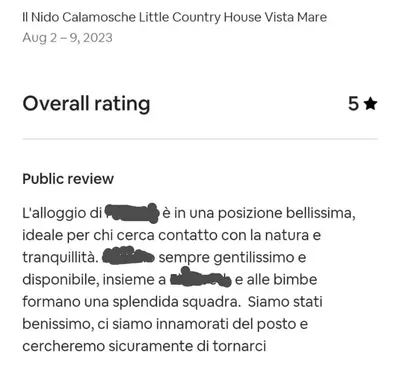 Planimetria di IL NIDO, Calamosche