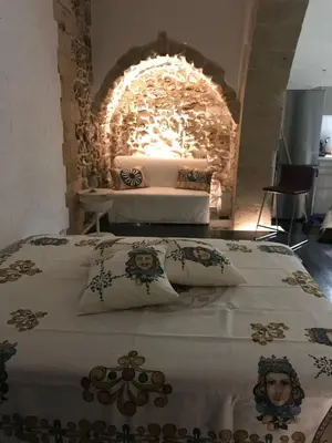 Letto o letti in una camera di Le Cinque Pietre