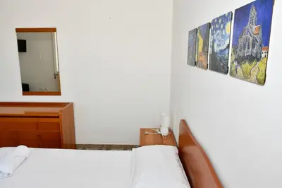 Letto o letti in una camera di Villa con piscina in Santa Maria del Focallo