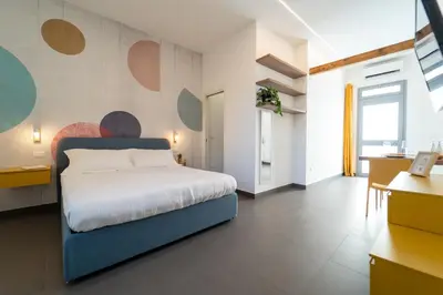 Letto o letti in una camera di Casa Matilde