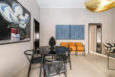 Area soggiorno di Nido di Noto apartment with 2 bedrooms, Noto historical center