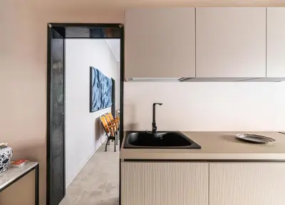 Cucina o angolo cottura di Nido di Noto apartment with 2 bedrooms, Noto historical center