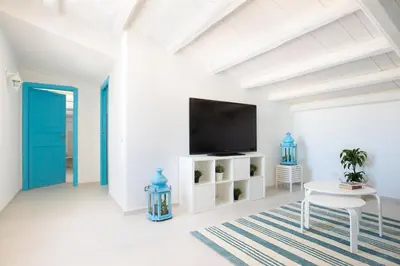 TV o dispositivi per l'intrattenimento presso Darsena Sunset Apartments by Wonderful Italy