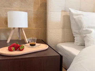 Letto o letti in una camera di Casa Aurora sul Mare