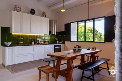 Cucina o angolo cottura di Casa Aia - Rifugio Naturalistico