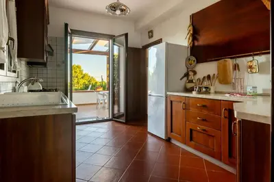 Cucina o angolo cottura di Villa Izabela con vista sul mare