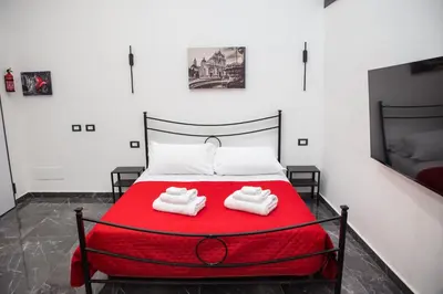 Letto o letti in una camera di 3 Rooms Catania - Vulcano bright independent studio apartment