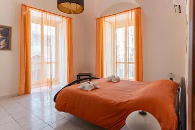Letto o letti in una camera di Casa Mienzo